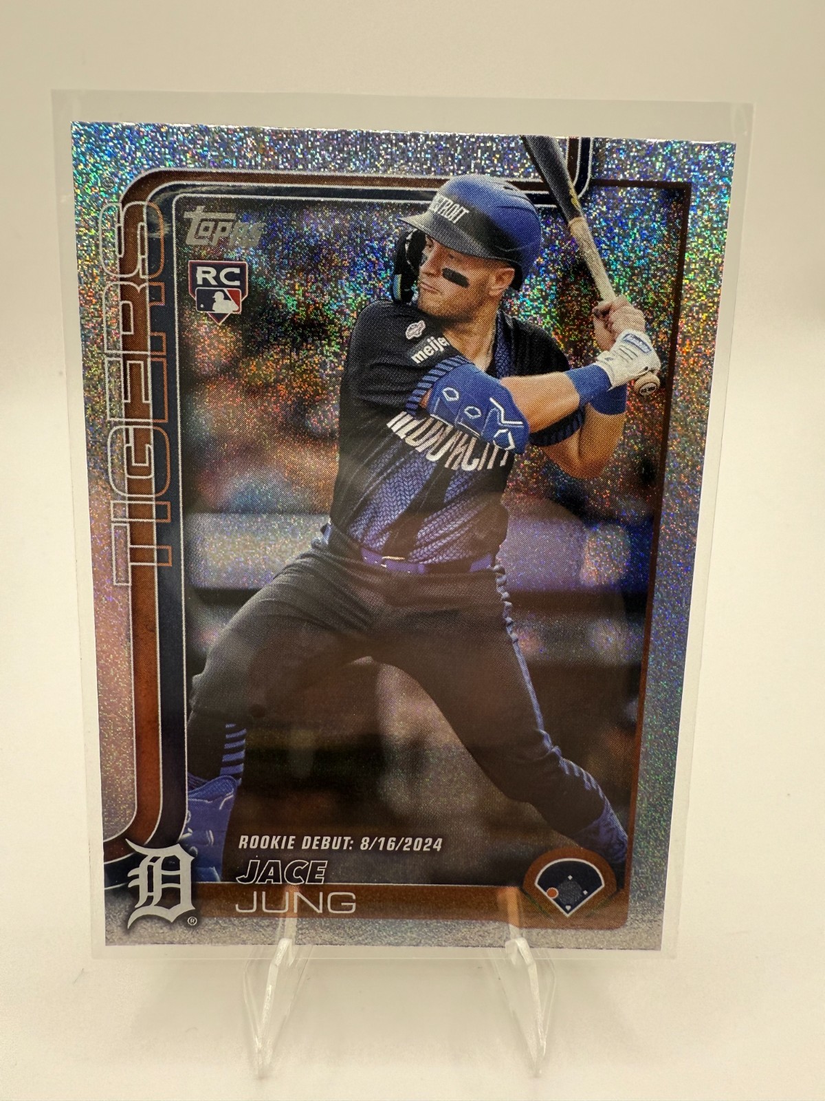 2025 Topps Update - Jace Jung (RC) Rookie Debut Sandglitter #US93 Tigers