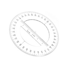 360 Degree Clear Protractor 20cm/8 Inch Diameter Plastic Math Protra...