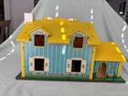 Vintage Fisher Price Little People Play Family House from 1969 #952 yellow roof