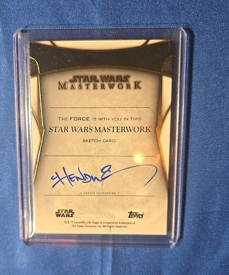Star Wars Topps 1/1 Masterwork Luke Skywalker Sketch Card - Image 2 of 2