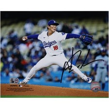 Yoshinobu Yamamoto LA Dodgers Signed Collectors RP 8 x 10 MLB World Series Champ