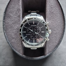 Citizen Men's Eco Drive Tachimeter Stainless Steel Bracelet Watch WR 100M 