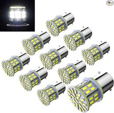 12V 1156 10 Pack Bright 1156 1141 1003 50-SMD White LED Bulbs For 10 Pack