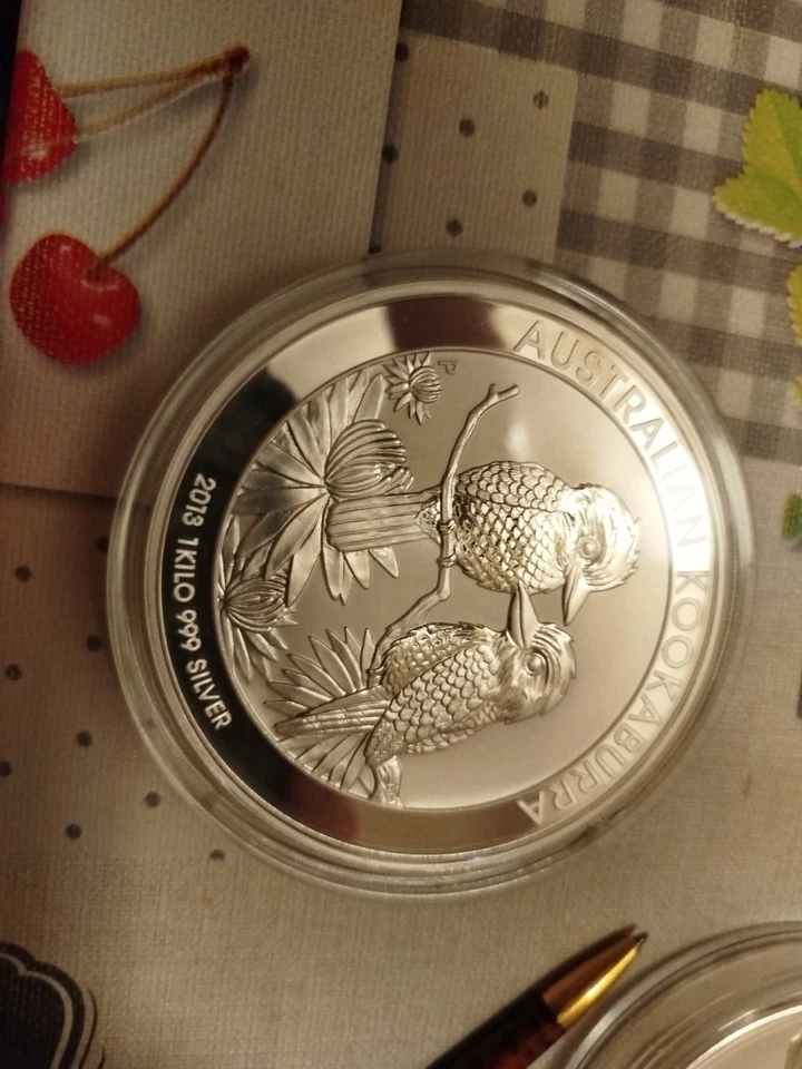 Kookaburra 2013 1Kg 999 Fein Silbermünze 30 Dollars Australien Perth Mint selten - Bild 2 von 4