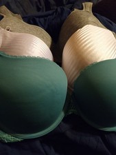 3  pre-owned bras worn over clothes Size 34 D 36 D and 2xl