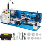 Bench Top Mini Metal Lathe 7"x14" Variable Speed Milling Machine w/ a Lamp