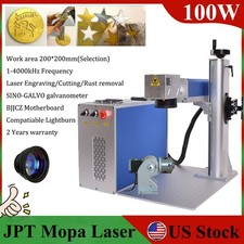 100W JPT Mopa Fiber Laser Marking Machine Jewelry Laser Engraving Silver Metal