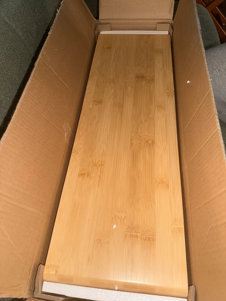 Homerays Bamboo Monitor Stand Riser No Assembly Required Ergonomic - Image 3 of 4