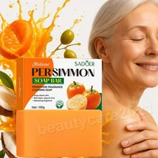 1-20X Persimmon Soap Bar Body Odor Control Deodorant Soap for Men & Women 100g