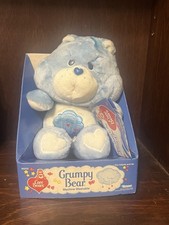 Vintage 1984 Kenner Care Bears Grumpy Bear Plush New in Original Packaging