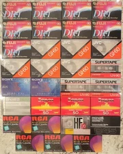 Lot Of 31 New Sealed Audio Cassettes FUJI JVC SUPERTAPE SONY MAXELL RCA ZAPAS