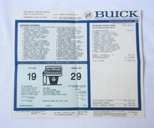 1995 BUICK REGAL CUSTOM SEDAN DEALER WINDOW STICKER ORIGINAL GM