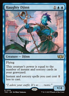 x1 Haughty Djinn R MTG Commander: Tarkir: Dragonstorm M/NM, English