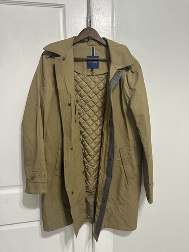 Cole Haan Jacket Men's Size M Tan Khaki Beige Signature City Rain Car Coat. 84 - Picture 3 of 13