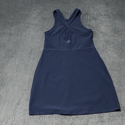beyond yoga blue dress Beyond Yoga Heather Rib Westside Dress Women's Clothing Hazy Sky : XS