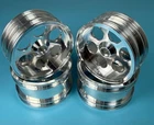 Vintage 2.2“Aluminum Wheels 6 Holes Silver For Team Associated RC10 World's Car
