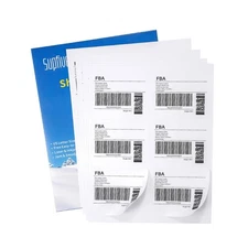 Sheet Shipping Labels, Permanent Adhesive Address Labels 3-1/3 x 4 inch, 6 Pe...