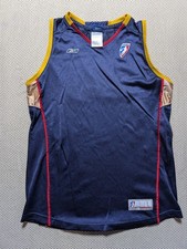 Y2K Retro Reebok Practice Jersey WNBA Youth Kids Large Blue Indiana Fever Clark