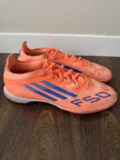 Adidas F50 Pro Turf Soccer Cleats Coral Blaze Orange Men’s Size 9.5