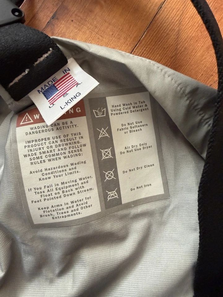 Simms Mens Gore-Tex Fishing Stockingfoot Chest Waders Size L King Made in USA - Image 3 of 4