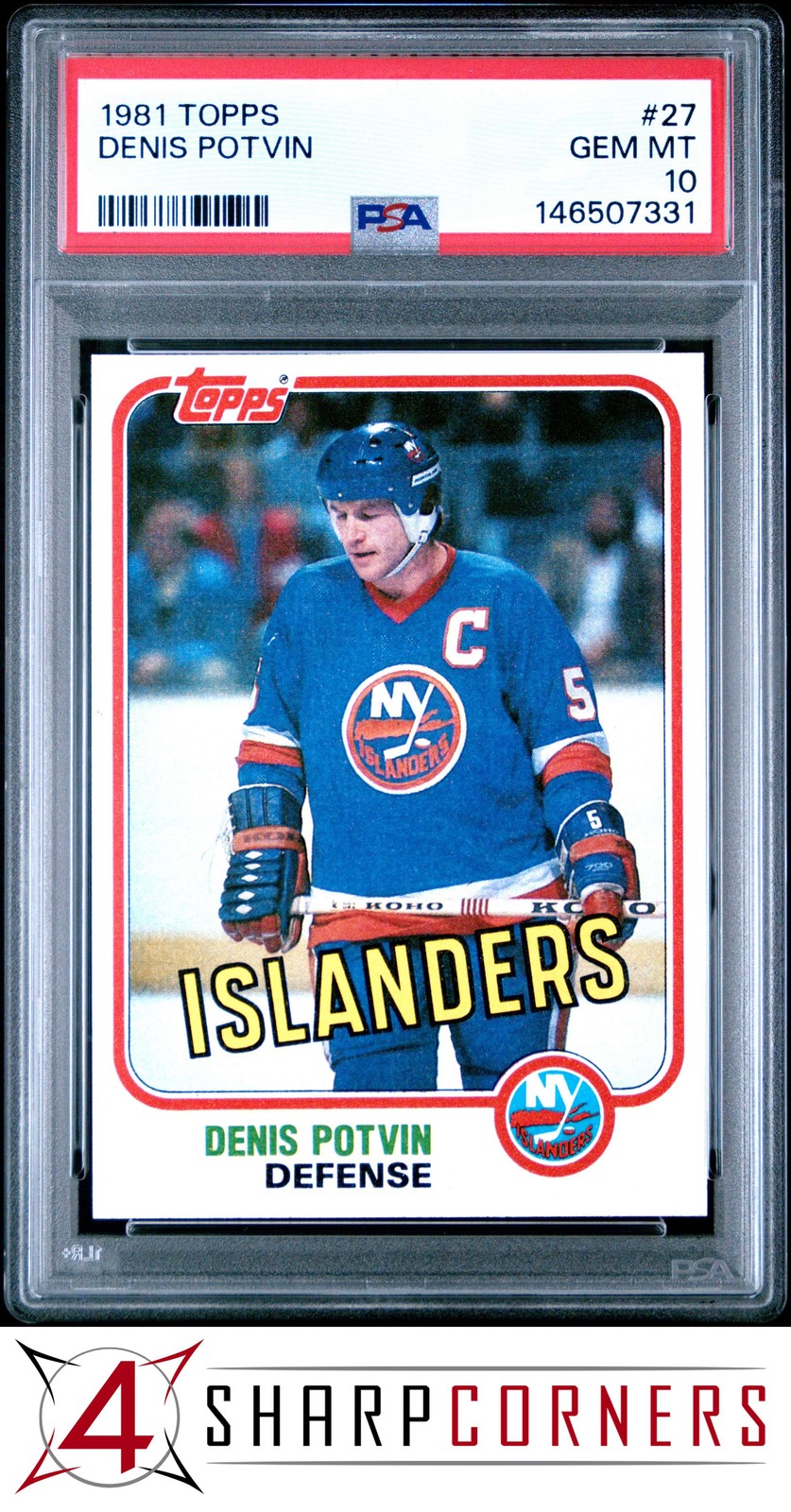 1981 TOPPS #27 DENIS POTVIN ISLANDERS HOF PSA 10