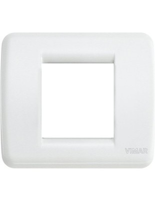 Vimar Rondò Metalized White Plate 1-2 Modules 17093.01
