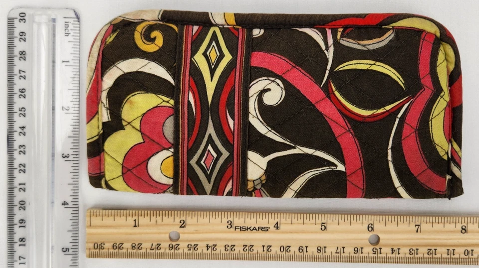Vera Bradley Quilted Brown Floral Pattern Eyeglass / Sunglass Case - Image 4 of 4