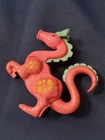 Vintage 1974 Fisher Price Pink Dragon #993 Little People Castle *HAS BOTH EARS