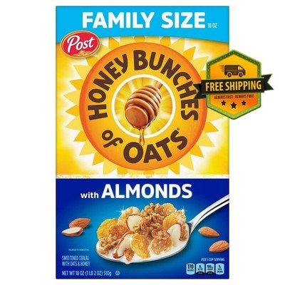 Honey Bunches of Oats with Almonds Cereal Family Size 18 oz Box