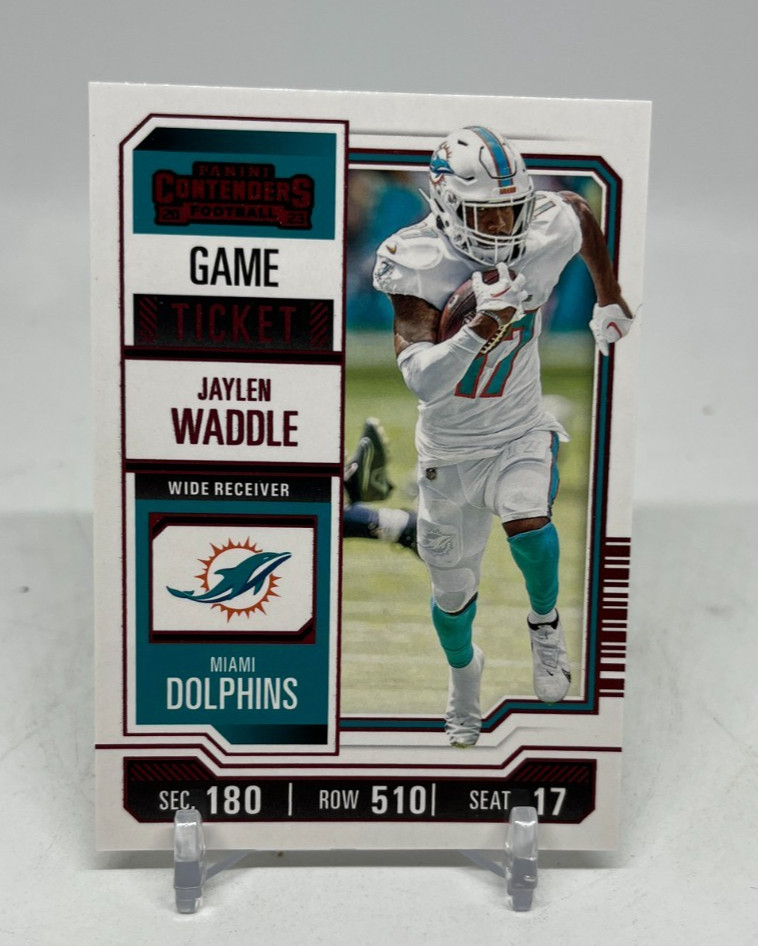 2023 Panini Contenders Jaylen Waddle #63 Red Game Ticket