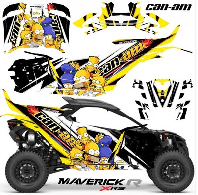 UTV Graphics Decals Stickers for Can-Am Maverick R 2DR 2024-25