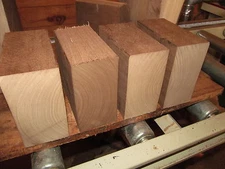 FOUR KILN DRIED WALNUT BOWL BLANKS LATHE TURNING BLOCK WOOD 5 X 5 X 3" 