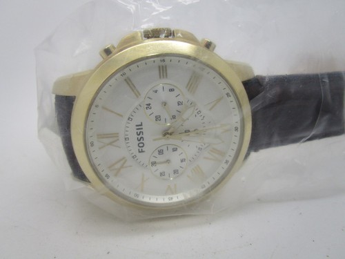 Brown Leather Strap Silver Dial Watch 