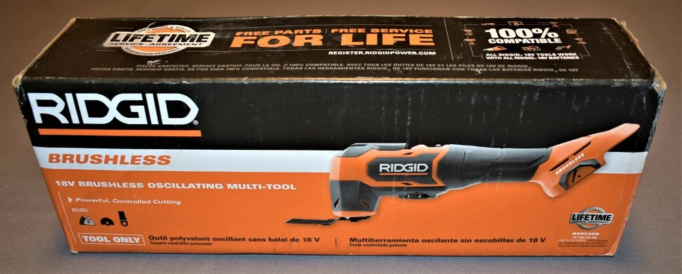 NEW RIDGID 3 SPEED BRUSHLESS IMPACT,  MULTI-TOOL and 18V 4Ah BATTERY - Image 3 of 4