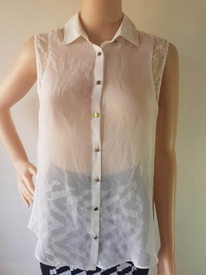 sleeveless sheer top