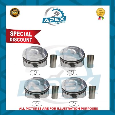 FITS CEED CERATO PROCEED SOUL SPORTAGE XCEED 1.6 TURBO G4FJ PISTON STD X 4