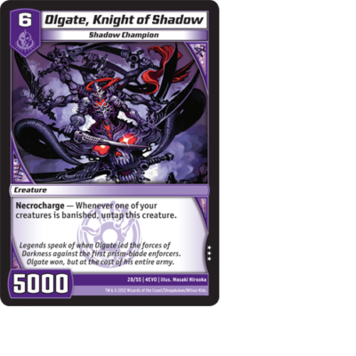 Kaijudo X3 OLGATE, KNIGHT OF SHADOW Rare #28/55 4EVO (Playset) Evo