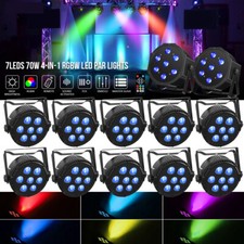 RGBW 7 LED Stage Light DMX Par Can Uplighter Lighting Effect DJ Disco Band Party