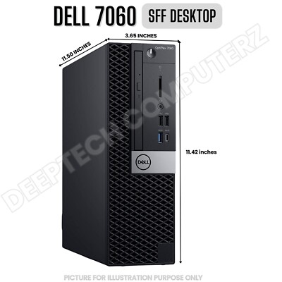 Dell Optiplex 7060 SFF Desktop Intel i7-8700 32GB RAM 1TB SSD Wi