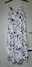 Blue And White Maxi Dress Size Large New