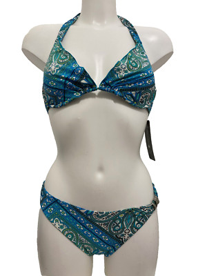 Pfauenblau Bikini 10D 10DD Bügel Triangel Oberteil Slip Moontide Sienna Set