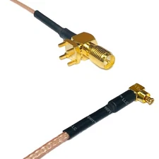 RG178 RP-SMA Female PCB Tall to MC CARD MALE ANGLE Coax RF Cable USA-Ship