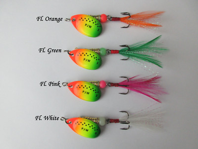 Trout Bass Spinner Lure - 3 5/8'' L - 1/4 oz. - #6 Hook - (4 pcs)