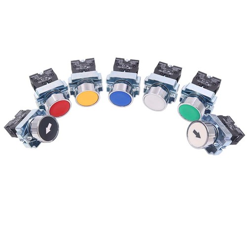 22mm Red/Green/Yellow/White/Blue/Black Self-reset Momentary Push Button Switch - Picture 3 of 16
