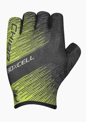 Chiba BioXCell Tan Through Fahrrad Handschuhe kurz gelb/schwarz 2025