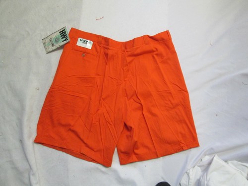 Mujer Pantalones Cortos Naranja Algodón Vestido Cortos Cintura 46 x 10 NUEVOS - Imagen 2 de 3