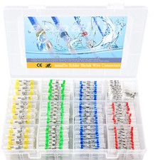 400PCS Solder Seal Sleeve Heat Shrink Butt Wire Connectors Terminals Waterproof