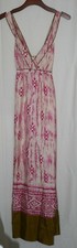 Ann Taylor Loft Strap Maxi Dress Sz 0 Pink Mustard Gold Silk ~ NWT