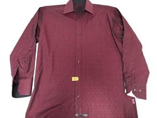 English Laundry Men's Purple Dress Shirt FlipCuff Size 15/15.5 Neck 32/33 Sleeve