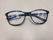 Chelsea Morgan CM 6010 BL Eyeglasses Frame tortoise Blue Cat Eye 53-16 140 mm